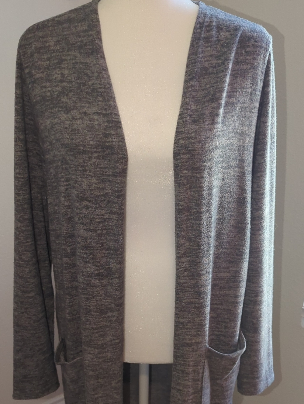 Torrid Heather Gray Open-Front Cardigan Duster
